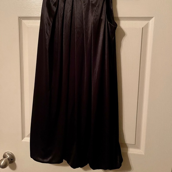 🔴🔴Connected Apparel Little Black Dress Shiny Mid Midi Knee Length - Picture 5 of 9